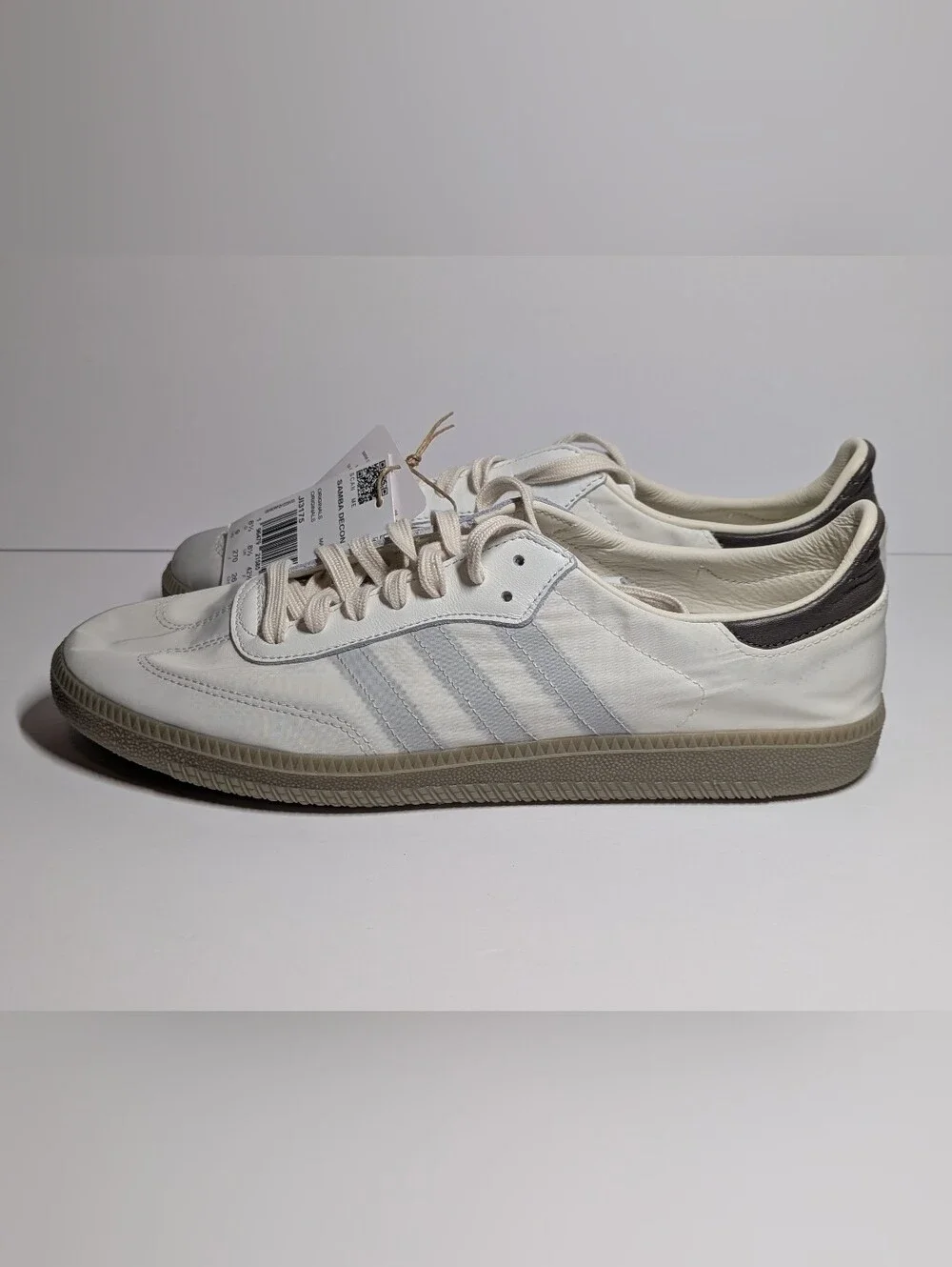 Adidas Samba Decon Shoes White Sneakers JI3175 Mens Size 9 NEW